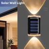 Waterproof LED Solar Lamp Outdoor Wall Garden Ambient Lighting Decoration Up & Down Night Lights Yard Fence Corridor Sunlight