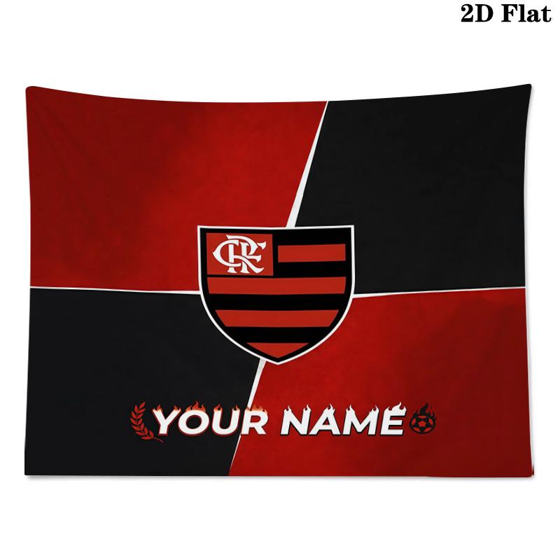 Custom Name CR Flamengo Printed Tapestry – Wall Hanging for Bedrooms, Dorms, and Home Decor