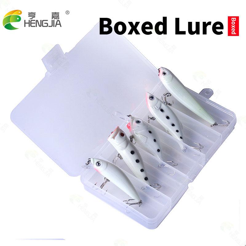 5PCS Luminous Night Fishing Bait Glow Suspending Minnow Crankbaits VIB Pencil Wobblers Hard Baits Sinking Lures Pesca
