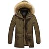 Winter Men's Cotton-padded Coat Medium and Long Coat Men's Thickened Hooded Large Size