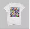 Белая футболка с коротким рукавом "Акробаты" от Keith Haring, разноцветная