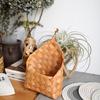 Wall Hanging Natural Wicker Flower Basket Flower Pot Rattan Basket Home Garden Wall Decoration Storage Container