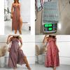 Summer Floral Print Sleeveless Maxi Dress With Zipper For Womens Beachwear