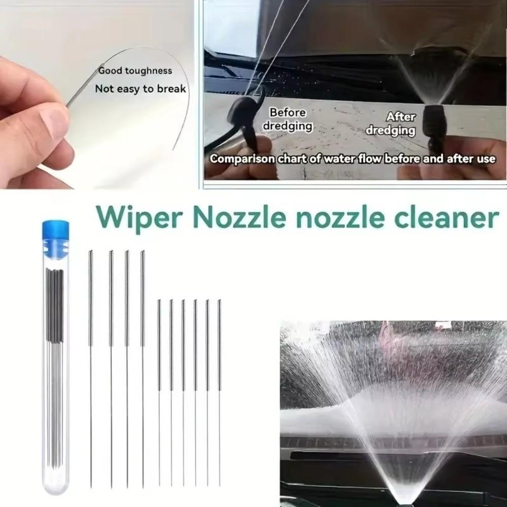10PCS Universal Nozzle Cleaning Tool Multi-purpose Windshield Nozzle Tool Daily Cleaning