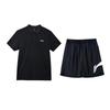 Plain Simple Short Sleeve Polo Shirt Breathable Lightweight Versatile Shorts Casual Sports Set Unisex Sets YPLV049-2+YKSV197-2