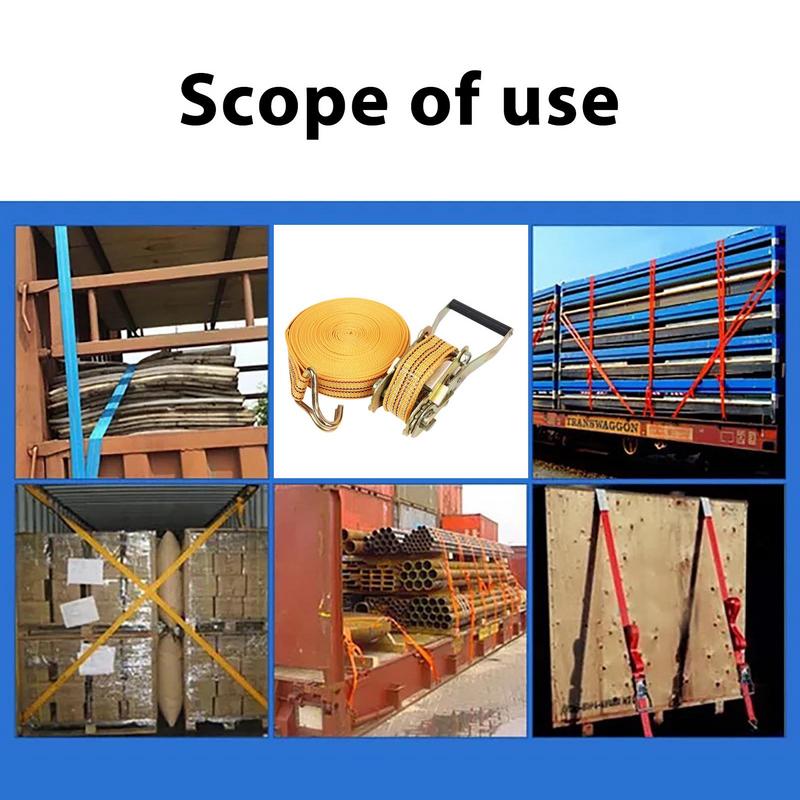 Автомобильные стяжные ремни, ремни для грузовиков, износостойкие, утолщенные, 15 м, самоблокирующиеся, натяжители для тросов, прочные грузовые ремни для связывания
