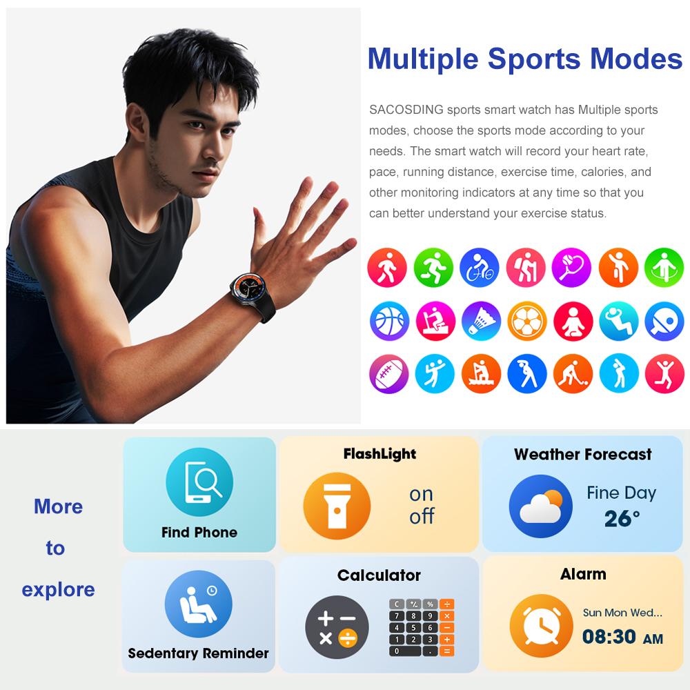 Для OPPO 4G Amoled Смарт-часы для мужчин Bluetooth Вызов Музыка MP4 Воспроизведение видео IP68 Водонепроницаемый фитнес-трекер Часы для бега Активный отдых на свежем воздухе Android