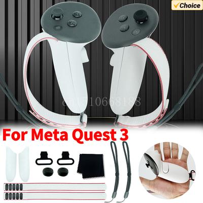 Для VR-контроллеров Meta Quest 3 Рукоятки Крышка батарейного отсека с регулируемыми активными ремешками Противоскользящие для VR-аксессуаров Meta Quest3