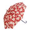 Женский зонт Pluvia Long Jump Floral 60 см, тонкий, ветроустойчивые спицы, принт, красный,