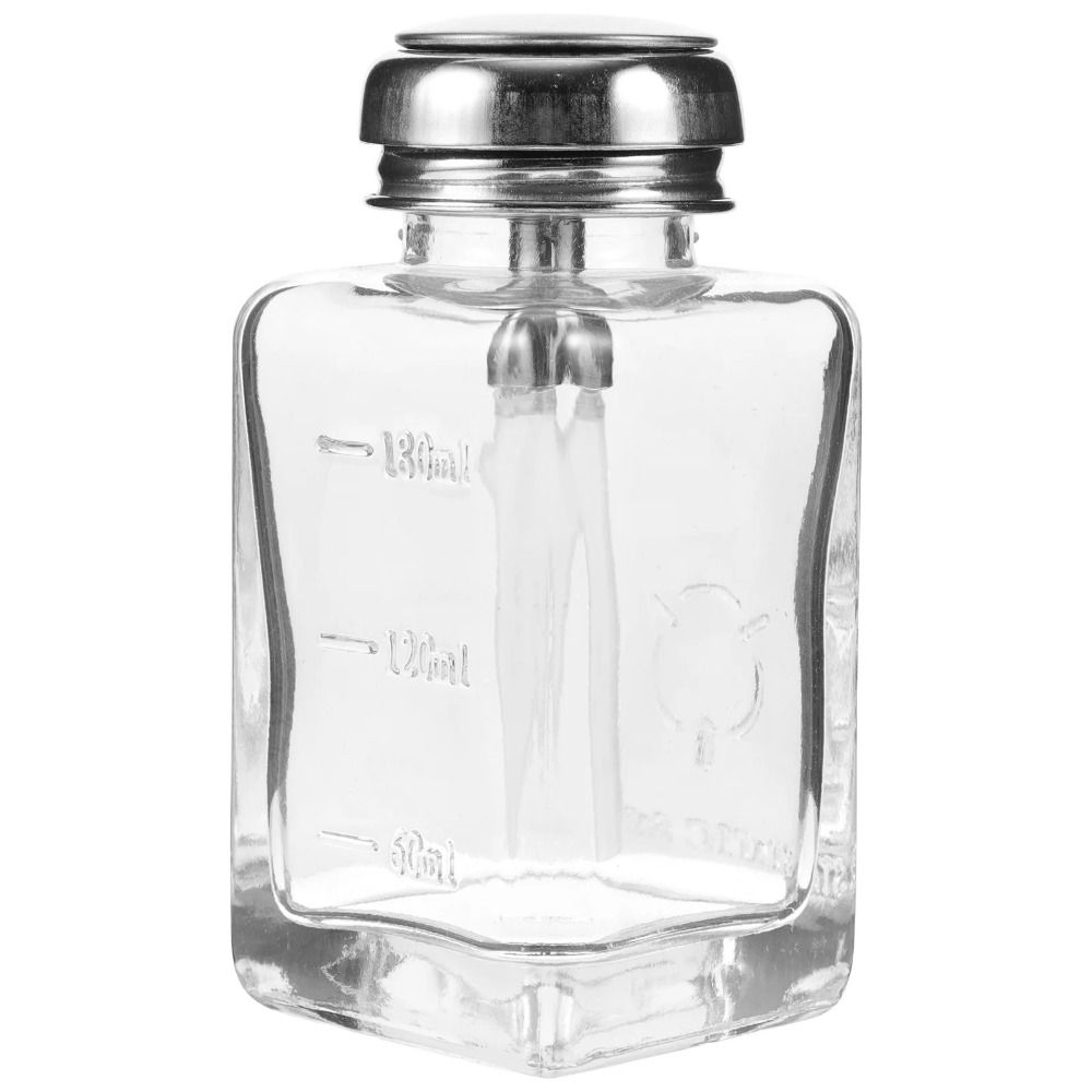 Glass Clear Refillable Bottle 180ml/120ml Nail Polish Remover Bottle  Facial Toner