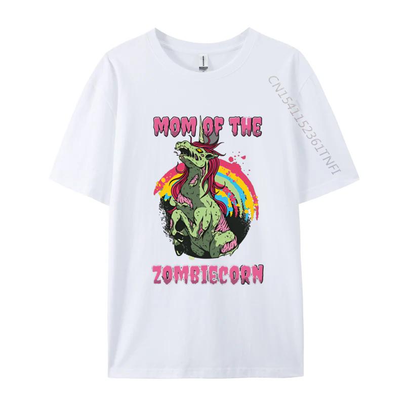 Funny Design Mom Of The Zombiecorn Creepy Unicorn Tshirts Printing Tshirts Faddish Cotton Unisex Tops Shirt