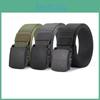 Solid Simple Color Plastic Buckle Mens Nylon Woven Waist Belt For Daily Use