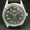 VINTAGE HMT JAWAN HAND-WINDING INDIAN MENS BLACK COLOR DIAL WATCH A700106-5 R201-a700106