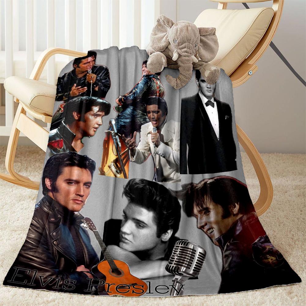 Elvis Presley: Rock Roll Blanket Comfortable Suitable for Livingroom Chair Seaside All-Season Use Modern Style Gift for Travel Home Birthdays