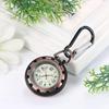 JEWELRYWE Pocket Watch Nurse Watch Keychain Luminous Dial Bag Clock Pocket Keychain Watch Carabiner Watch Pocket Watch Red