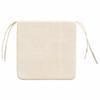Seat Cushion 4 pcs Cream 40 x 40 x 3 cm Corduroy Fabric
