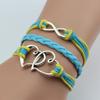 Hand-Woven Fashion Ornament Hot Sale Doppel Herz Big Eight Bracelet Wholesale Supply In Stock Multi-Layer Woven Bracelet