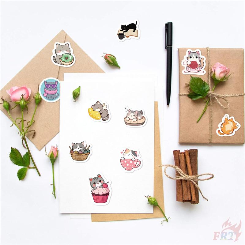 500 шт./рулон Q Sweet Cat Kids Rewards Stickers - DIY Scrapbooks Декор Альбом Запечатывание Этикетки Наклейки