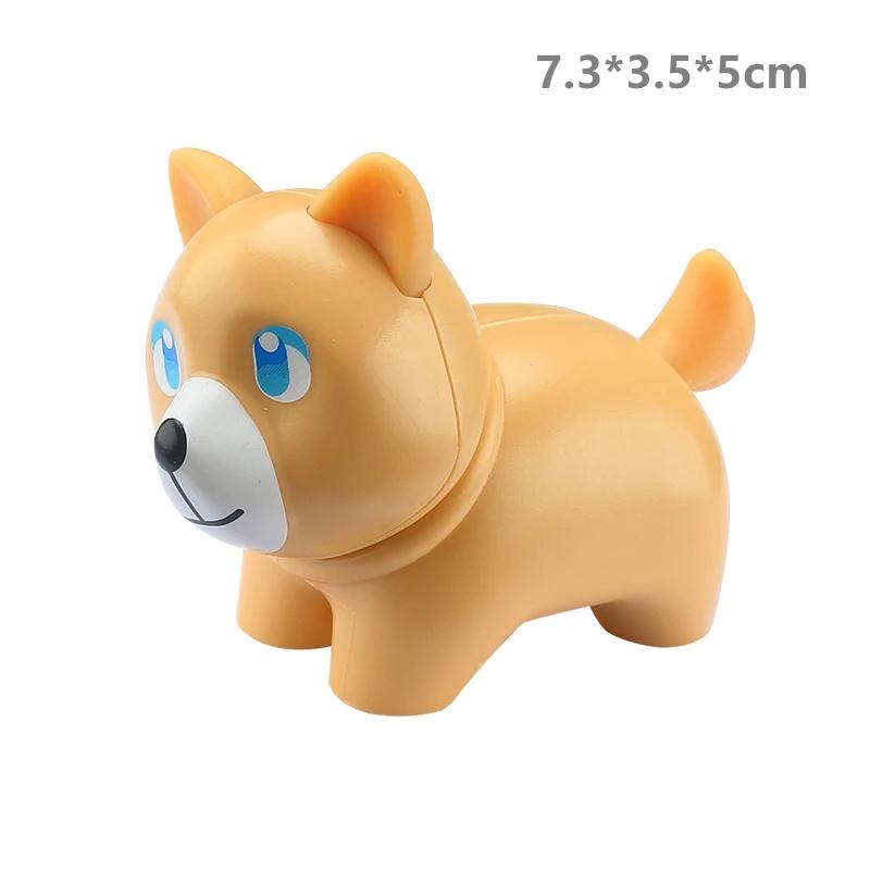 Большие строительные блоки Фигурка животного зоопарка Аксессуары Лягушка Улитка Собака Совместимые Большие Кирпичики Дети Дети Сборные Игрушки Подарок на вечеринку