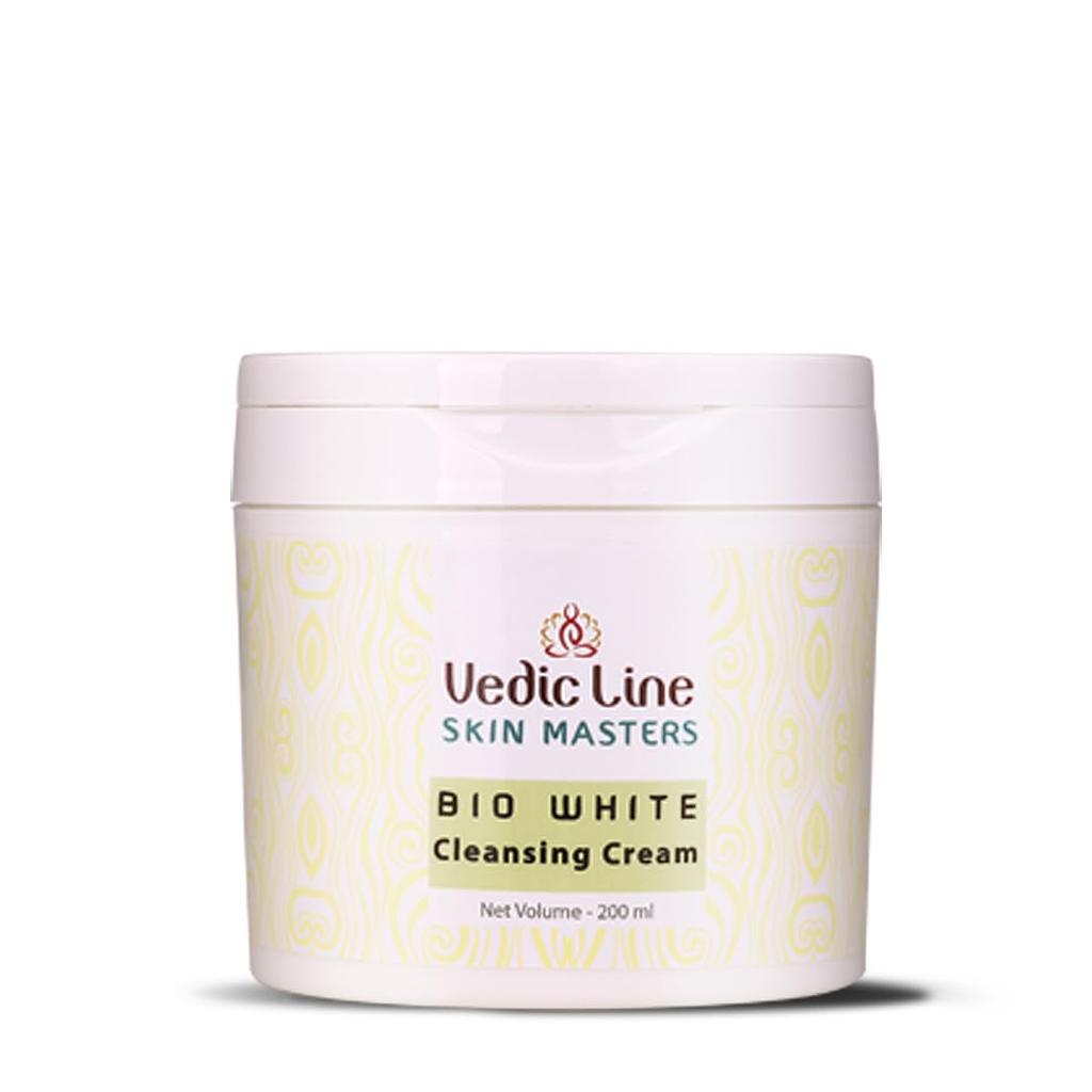 Vedic Line Skin Masters Био-белый очищающий крем Уменьшает загар, пятна и пигментацию С алоэ вера Для свежей сияющей кожи, 200 мл