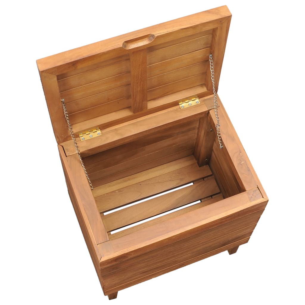 Laundry Basket 40*30*45 cm Solid Teak Wood