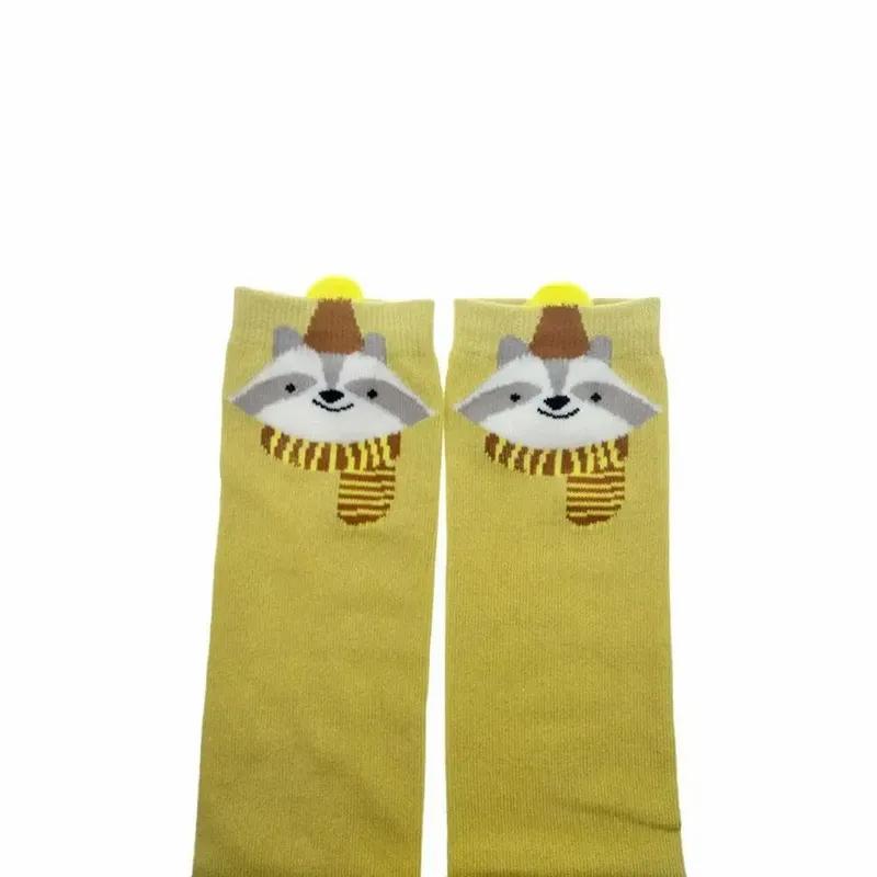 Носки с героями мультфильмов, хлопковые милые носки с маленькими животными, милые гольфы, детские носки для мальчиков и девочек, От 2 до 12 лет
