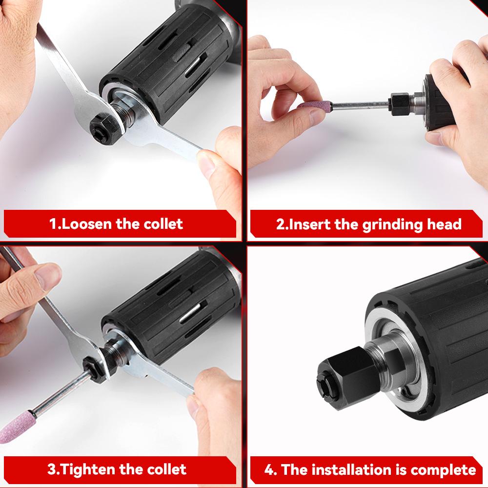 ONEVAN 2000W Brushless Electric Die Grinder 35000RPM 6mm Cordless 4 Gears Variable Grinding Rotary Tools For Makita 18v Battery