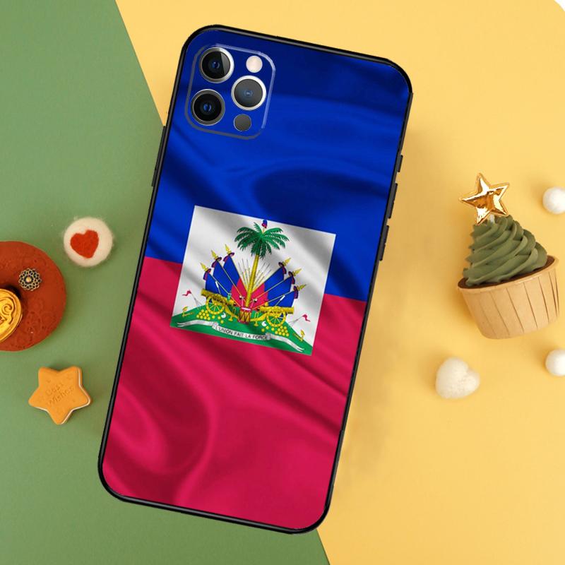 Vintage Haiti Haitian Flag Phone Case For iPhone 17 16 14 13 12 11 15 Pro Max 12 13 Mini 16E 17 Air Shockproof Cover