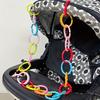 Connecting Rings Rainbow Hanging Ring, Handheld Grasp for Babies And Toddlers, Stroller Car Seat Crib Playmat Attachment Infant