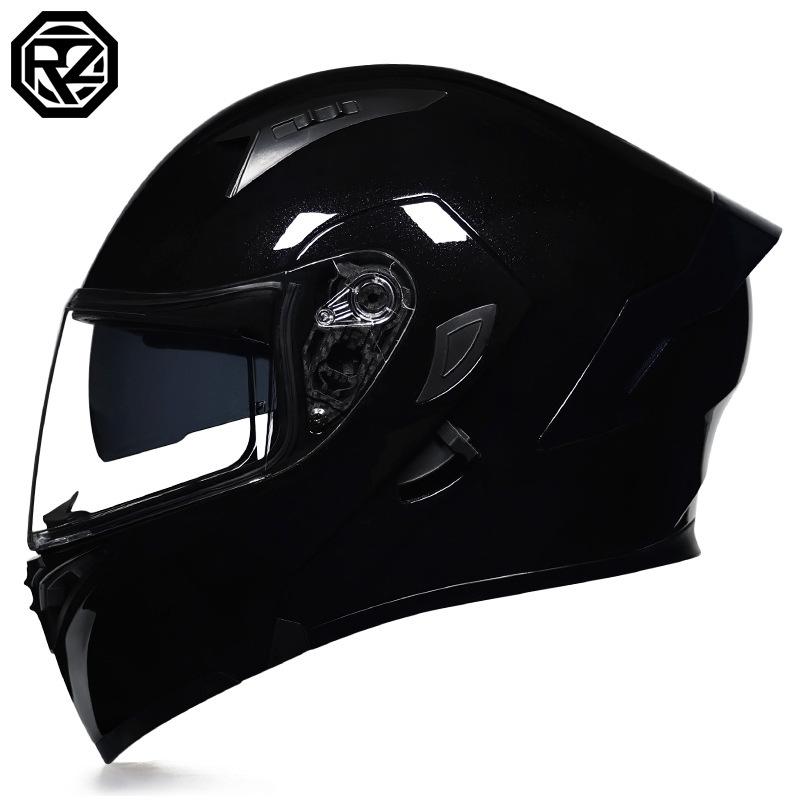 Motorcycle Helmets Men's and Women's Unveiling Helmets Full Helmets Tail Rider Bluetooth Locomotive Men's and Women's Winter Personality Electric