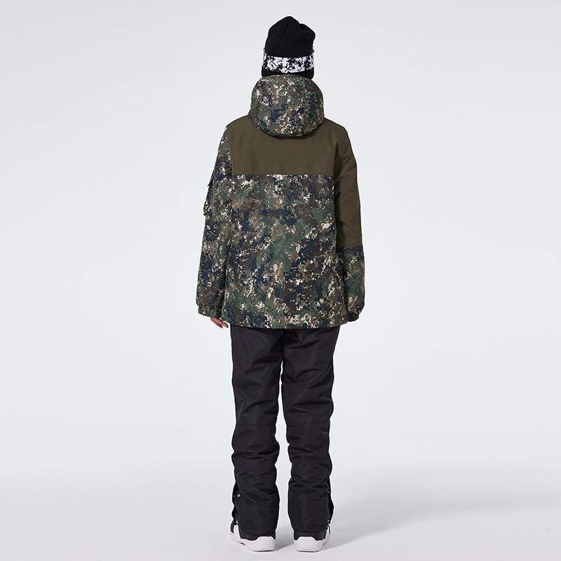 Горнолыжный костюм для женщин и мужчин, комплект из горнолыжной куртки и брюк с капюшоном, водонепроницаемый ветрозащитный зимний комбинезон, утепленное теплое зимнее пальто для катания на лыжах и сноуборде