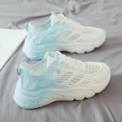 Весна и лето Новые сетчатые туфли с сетчатой поверхностью, туфли для папы, женские дышащие туфли с толстой подошвой, спортивные белые туфли с мягкой подошвой