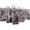 Five Piece Picture Canvas Print Chicago Skyline Architecture