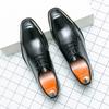 Men's Casual Oxford Shoes Men Black Dress Wedding Shoes Luxury Pointed Toe Office Fashion Derby Shoes Business Leather Shoes