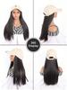 Synthetic Hat Wig 'LY' Embroidered Beige Duck Caps With Long Straight Hair Extensions For Women Hat And Wig In One Piece For Daily Use In Winter