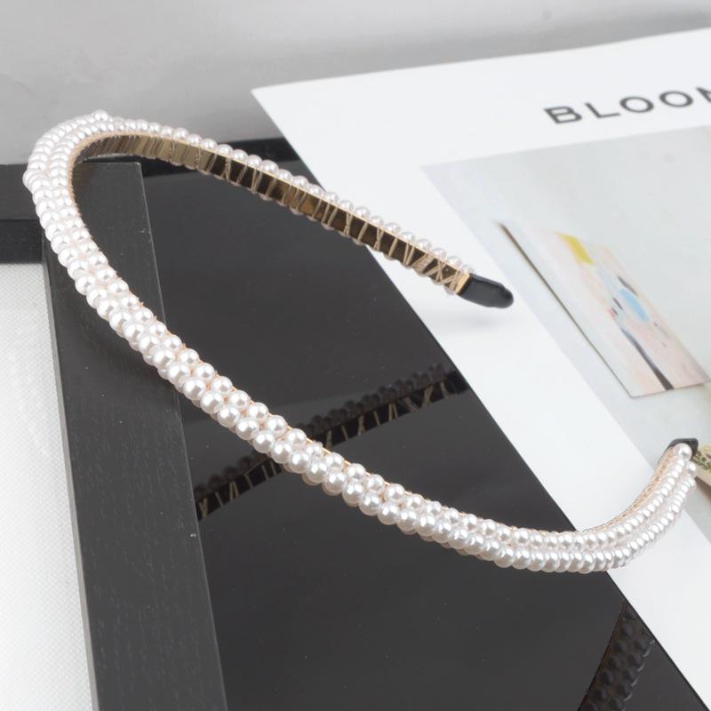 "Корейский стиль жемчужная свадебная повязка на голову - Модный аксессуар ручной работы"