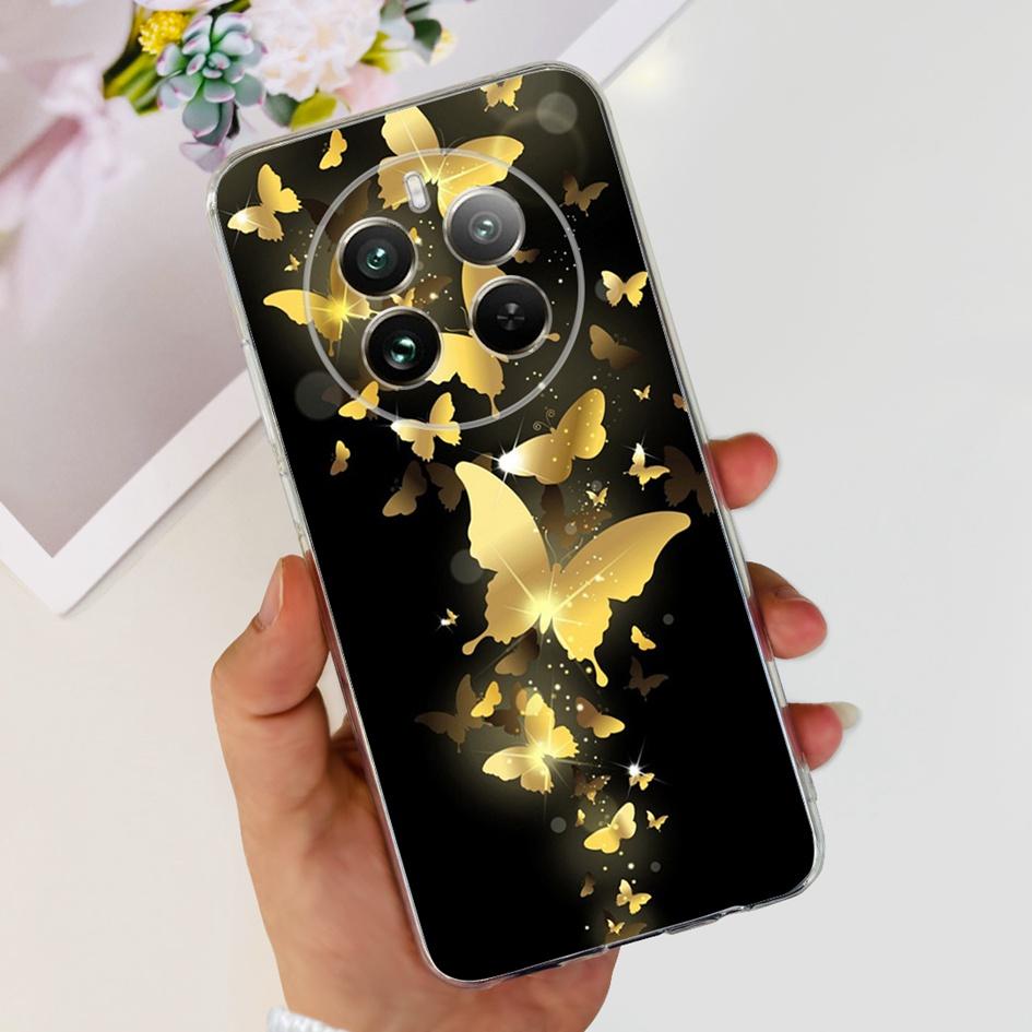 Чехол для Realme 12 Pro Plus Популярный Цветок Астронавт Мягкий Прозрачный Силиконовый Чехол для Телефона на Realme 12 Pro 5G 2024 Funda RMX3842 Чехол
