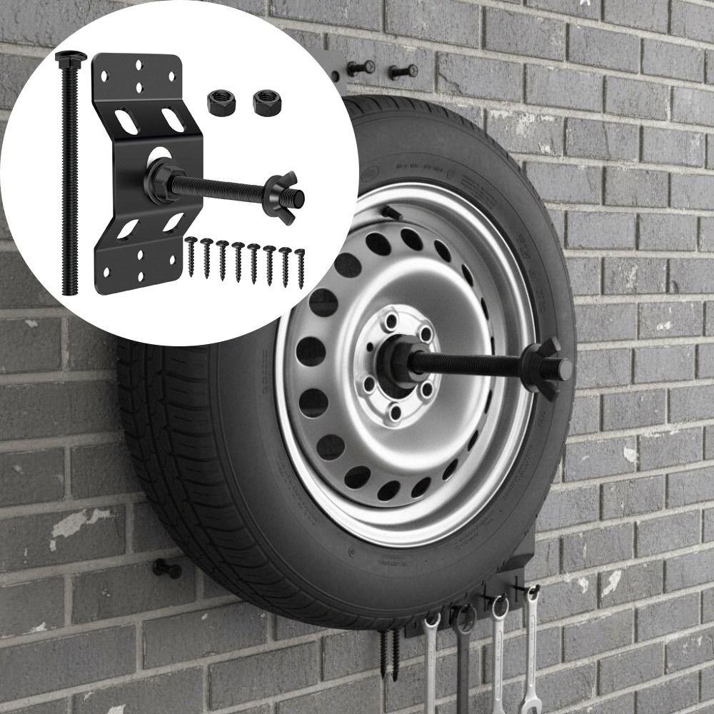 Easy Installation Wall Mount Spare Tire Bracket Heavy Duty Spare Tire Holder For House Garage