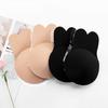 1 Pair Women Nipple Covers Invisible Sticky Adhesive Anti-slip Silicone Reusable Anti-exposure Soft Breathable Push Up Bunny Ear Shape Breast Lifting