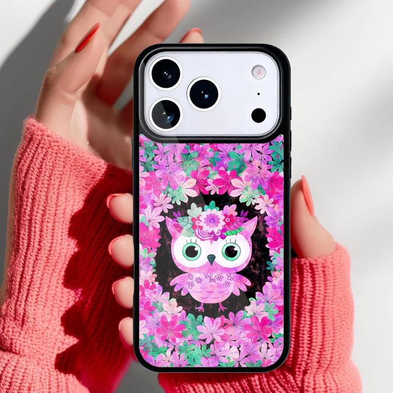 Cute Owl Cartoon Phone Case for iPhone 17 16 15 14 13 Pro Max Back Cover for 12 11 Pro Coque