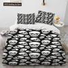 3D Gothic Horror Skull Cartoon Comforter Bedding Set,Duvet Cover Bed Set Quilt Cover Pillowcase,King Queen Size Bedding Set Gift