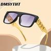Non-polarized Luxury Gold Chain Leg Sunglasses for Men Women's Vintage Large Frame Sun Glasses  Brand Shades Women Eyeglasses