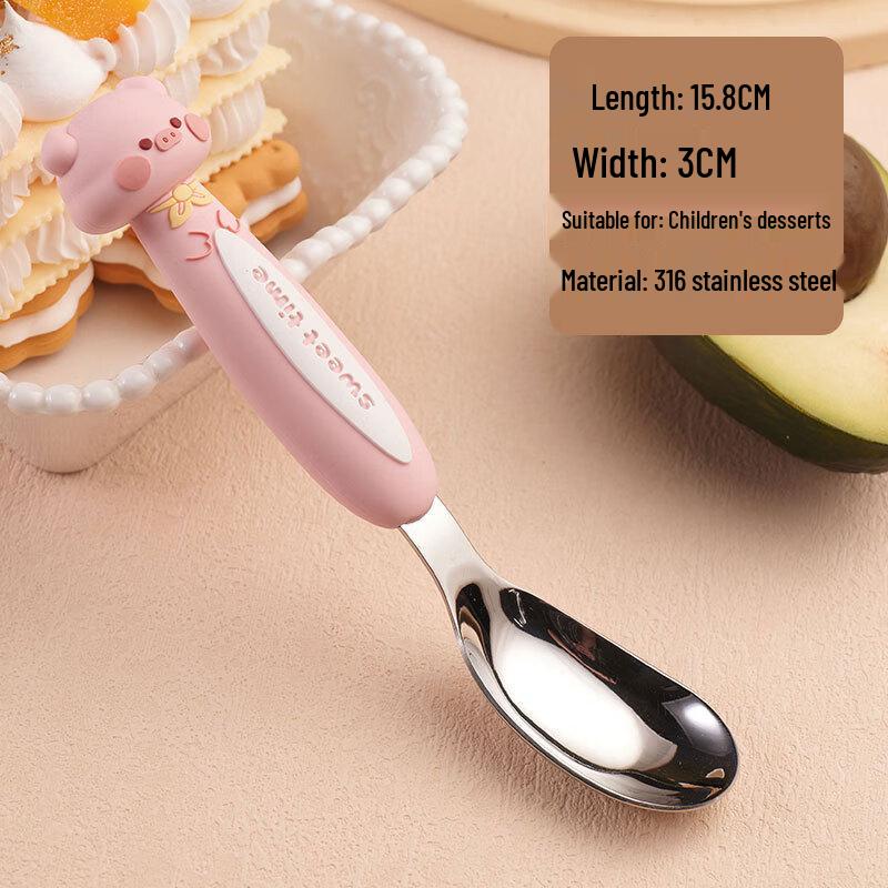 Abay Cartoon Little Sheep Kids Feeding Spoons