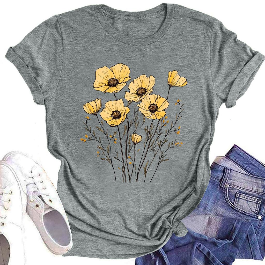 Toddler Girl Boy T-Shirts Kids Top Boys And Girls Printed Short Sleeved T-shirt 1-12Y