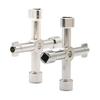 Multifunction 4 Ways Universal Triangle Wrench Key Plumber Keys Triangle for Gas Electric Meter Cabin