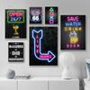 Live Show Games Keys Poster and Print Modern Neon Beer Signage Canvas Painting Stree Bar Club Wall Art Pictures Home Decor