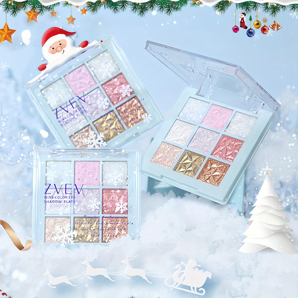 Snowflake 9-Color Eyeshadow Palette Shimmer Matte Eyeshadow