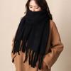 Mohair Winter Wool Scarf Plush Long Shawl Retro Winter Cashmere Scarves  Girl