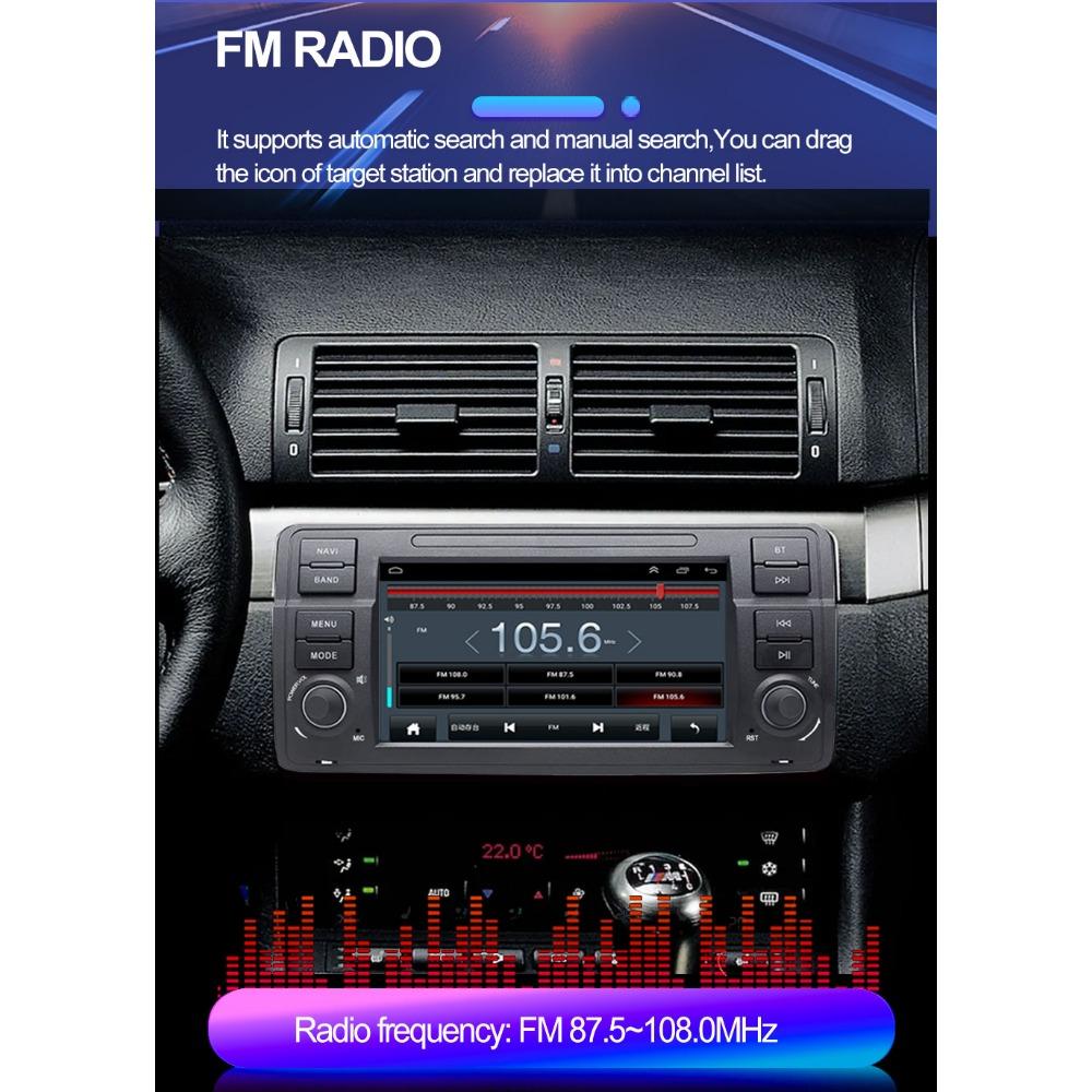 Android AutoRadio for BMW 3 Series E46 M3 318/320/325/330/335 1998-2005 Carplay Car Multimedia GPS 2din Autoradio 2+64GB