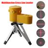 Multi-function Laser Level Horizontal Vertical Line Tool Yellow Cross Line Laser Leveler with Tripod Tile Tool